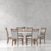 Parker House Americana Modern Dining Rectangular Extendable Dining Table with 6 Upholstered Dining Chairs