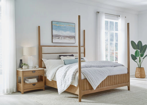 Parker House Escape - Bedroom Queen Poster Bed and Nightstand