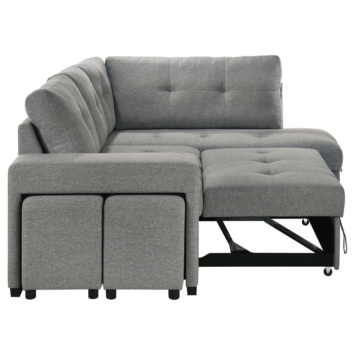 Roanne Pull-Out Sleeper Sectional Sofa - All Brands Furniture (NJ)