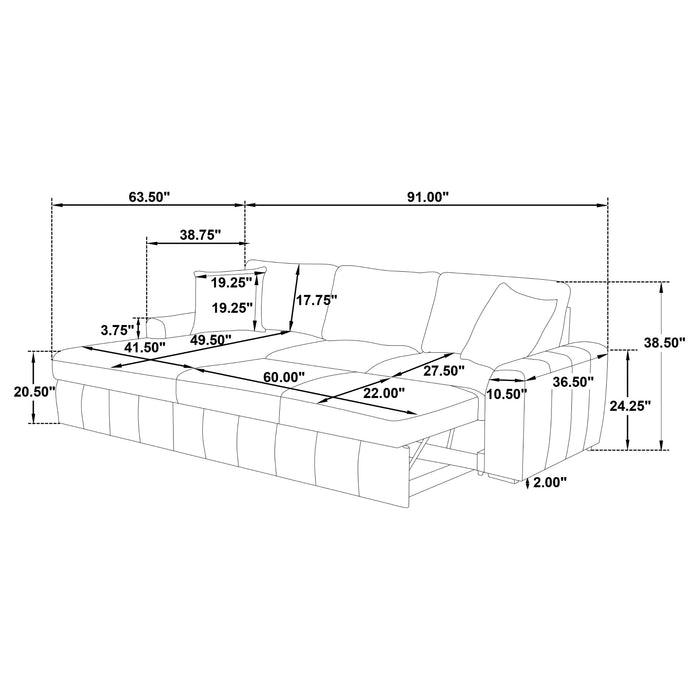 Pastrana Pull-Out Sleeper Sectional Sofa - All Brands Furniture (NJ)