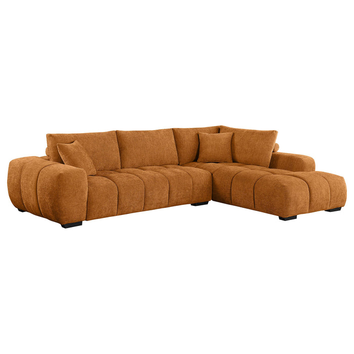 Camacho Upholstered Chaise Sectional Sofa Amber - All Brands Furniture (NJ)