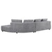 Toscano 134-inch Upholstered Sectional Sofa Grey - All Brands Furniture (NJ)