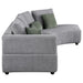 Toscano 134-inch Upholstered Sectional Sofa Grey - All Brands Furniture (NJ)