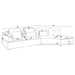 Toscano 134-inch Upholstered Sectional Sofa Grey - All Brands Furniture (NJ)