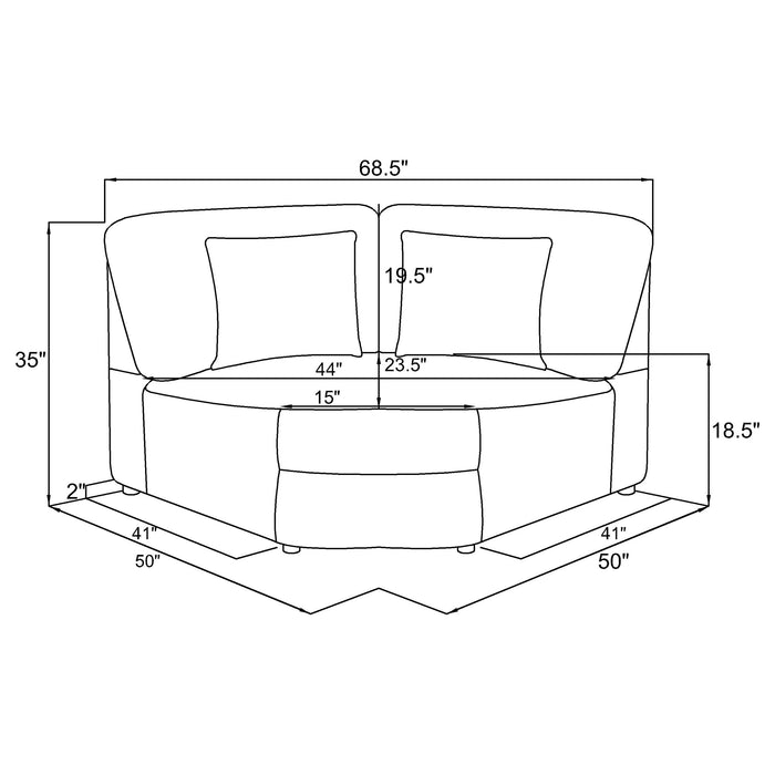 Emberson Modular Sectionals Side Chair - All Brands Furniture (NJ)