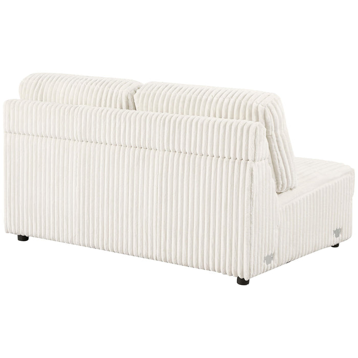 Emberson Upholstered Armless Loveseat Ivory - All Brands Furniture (NJ)
