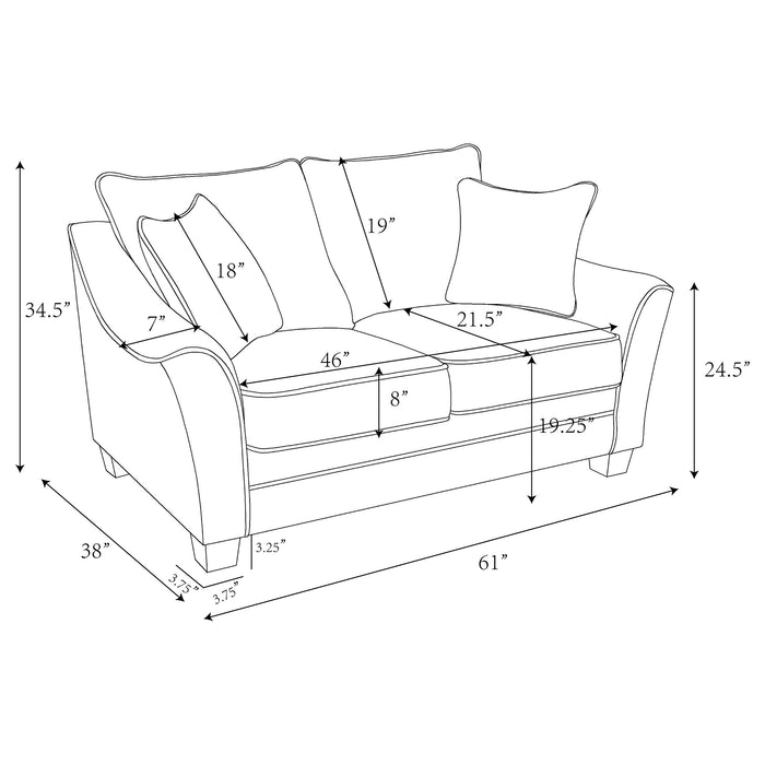 Tomkins Stationary Loveseat - All Brands Furniture (NJ)