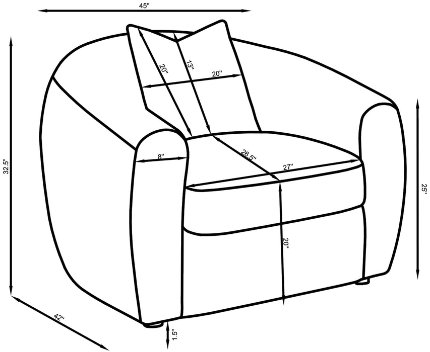 Isabella Accent Chair - All Brands Furniture (NJ)