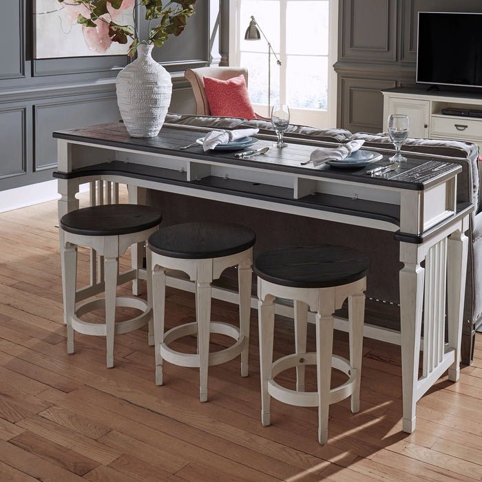 Allyson Park Console Stool in Wirebrushed White image