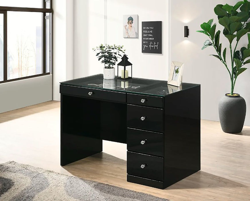 Crown Mark Furniture Avery Vanity in Black B4850BK - All Brands Furniture (NJ)