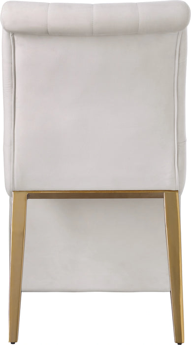 Curve Cream Velvet Dining Chair