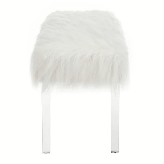 Crown Mark Furniture Fatima Bench in White - All Brands Furniture (NJ)