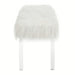 Crown Mark Furniture Fatima Bench in White - All Brands Furniture (NJ)
