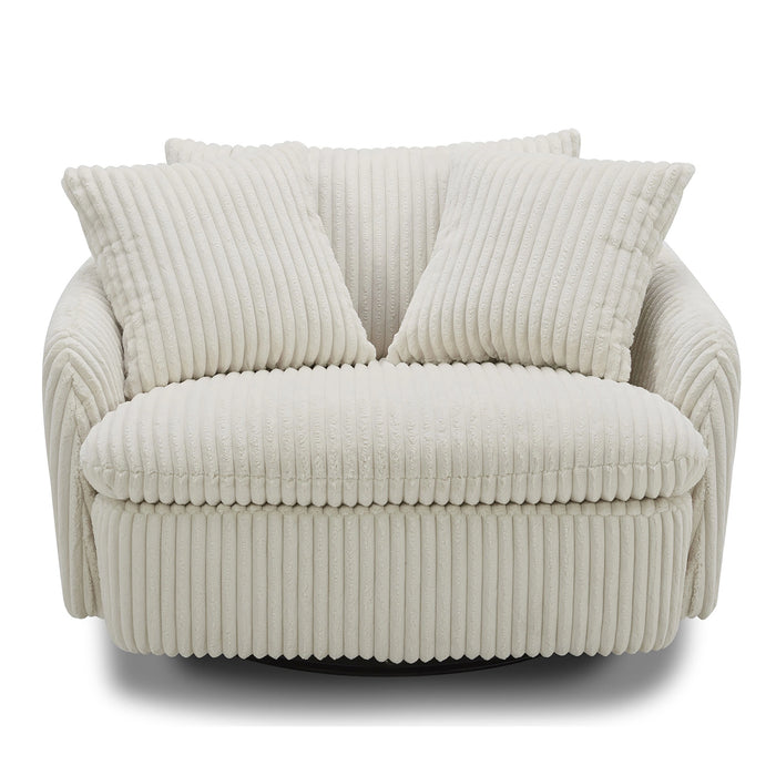 Parker Living Boomer Large Swivel Chair with 2 Toss Pillows