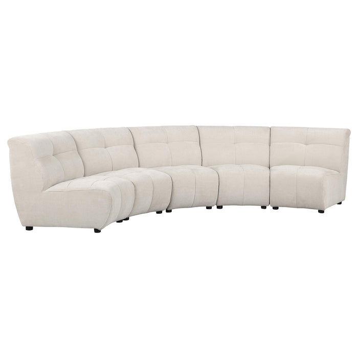 Charlotte Upholstered Modular Sectional Sofa Ivory - All Brands Furniture (NJ)