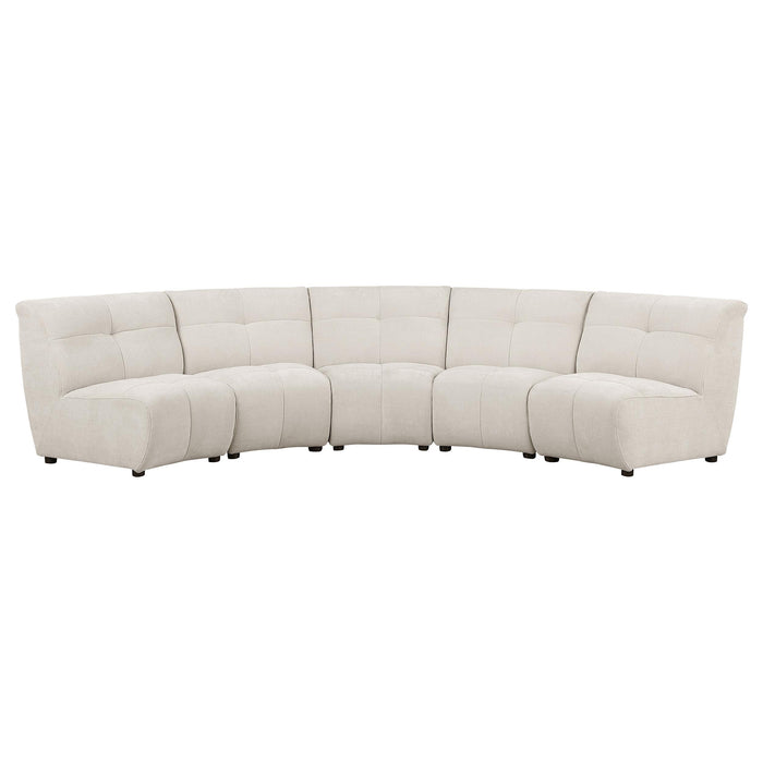 Charlotte Upholstered Modular Sectional Sofa Ivory - All Brands Furniture (NJ)
