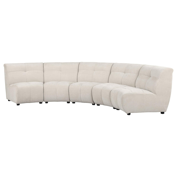 Charlotte Upholstered Modular Sectional Sofa Ivory - All Brands Furniture (NJ)