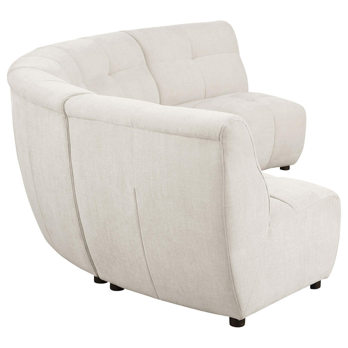 Charlotte Upholstered Modular Sectional Sofa Ivory - All Brands Furniture (NJ)