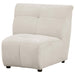 Charlotte Upholstered Curved Armless Chair Ivory - All Brands Furniture (NJ)