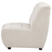 Charlotte Upholstered Curved Armless Chair Ivory - All Brands Furniture (NJ)
