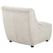 Charlotte Upholstered Curved Armless Chair Ivory - All Brands Furniture (NJ)