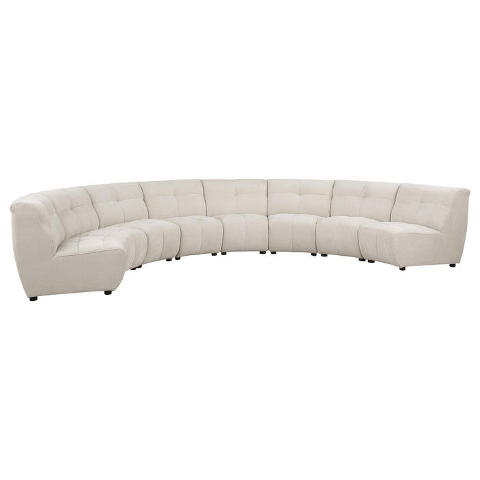 Charlotte Upholstered Modular Sectional Sofa Ivory - All Brands Furniture (NJ)