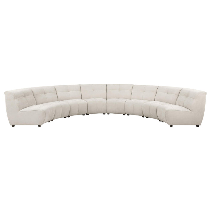 Charlotte Upholstered Modular Sectional Sofa Ivory - All Brands Furniture (NJ)