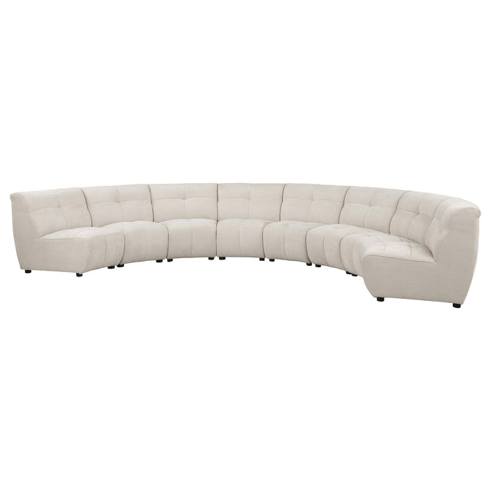 Charlotte Upholstered Modular Sectional Sofa Ivory - All Brands Furniture (NJ)