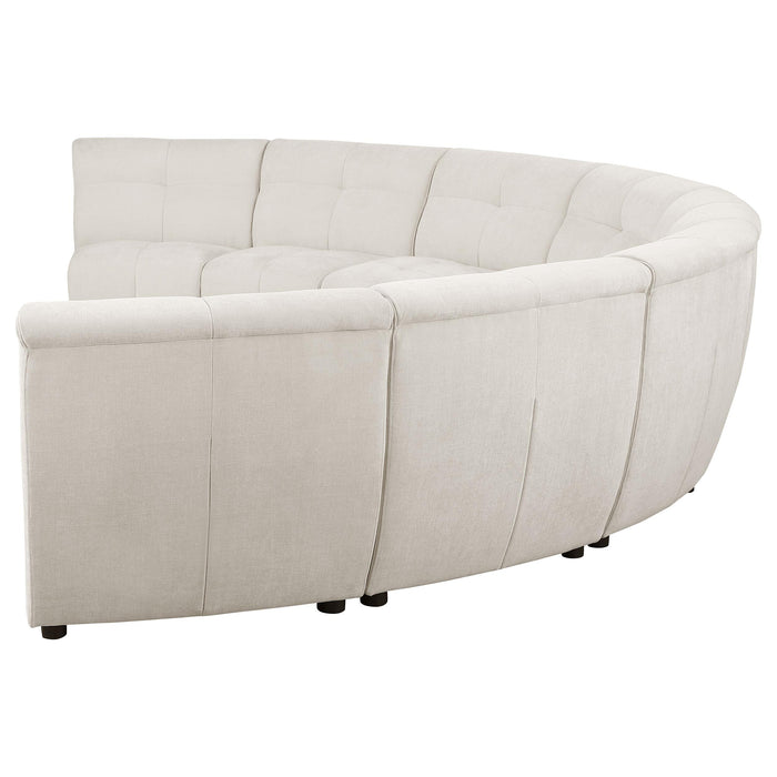 Charlotte Upholstered Modular Sectional Sofa Ivory - All Brands Furniture (NJ)