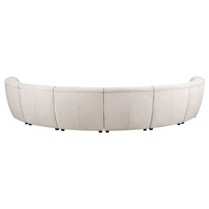 Charlotte Upholstered Modular Sectional Sofa Ivory - All Brands Furniture (NJ)