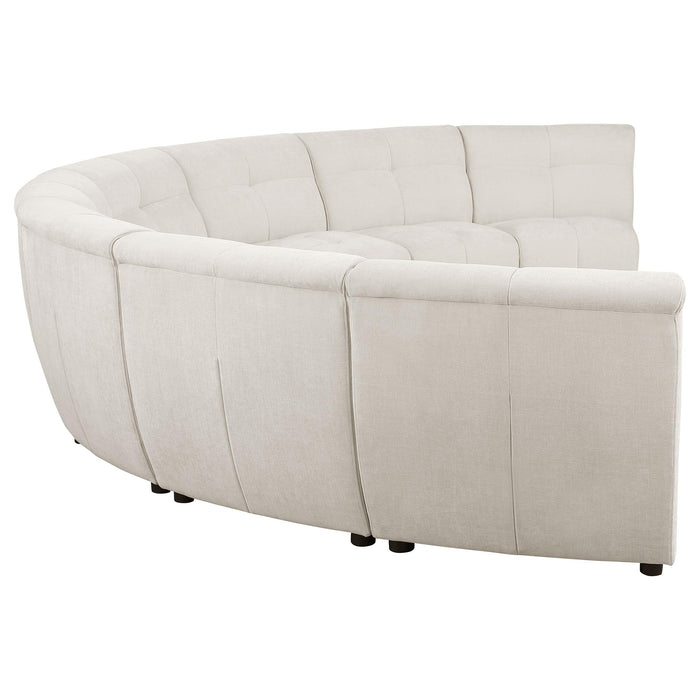 Charlotte Upholstered Modular Sectional Sofa Ivory - All Brands Furniture (NJ)
