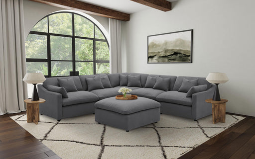 Hobson 6-piece Upholstered Modular Sectional Sofa Charcoal - All Brands Furniture (NJ)
