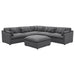 Hobson 6-piece Upholstered Modular Sectional Sofa Charcoal - All Brands Furniture (NJ)