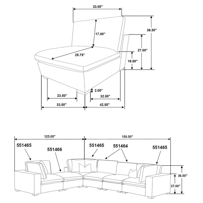 Lakeview Modular Sectional Sofa - All Brands Furniture (NJ)