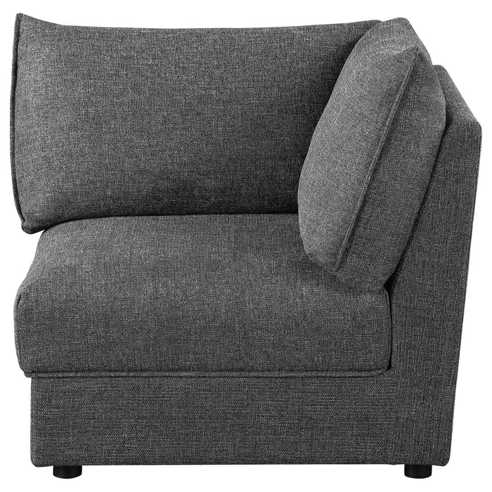 Sasha Upholstered Corner Chair Barely Black - All Brands Furniture (NJ)