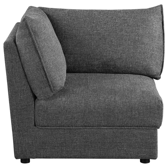 Sasha Upholstered Corner Chair Barely Black - All Brands Furniture (NJ)