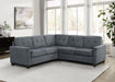 Georgina 3-piece Upholstered Sectional Sofa Steel Beige - All Brands Furniture (NJ)