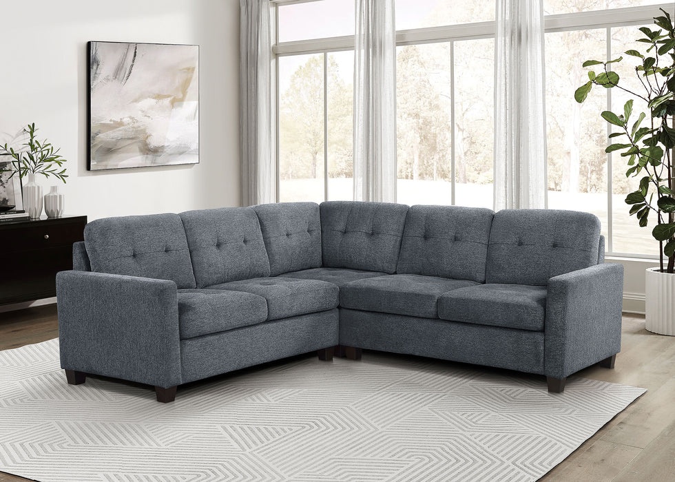 Georgina 5 Pc Stationary Sectionals Grey - All Brands Furniture (NJ)