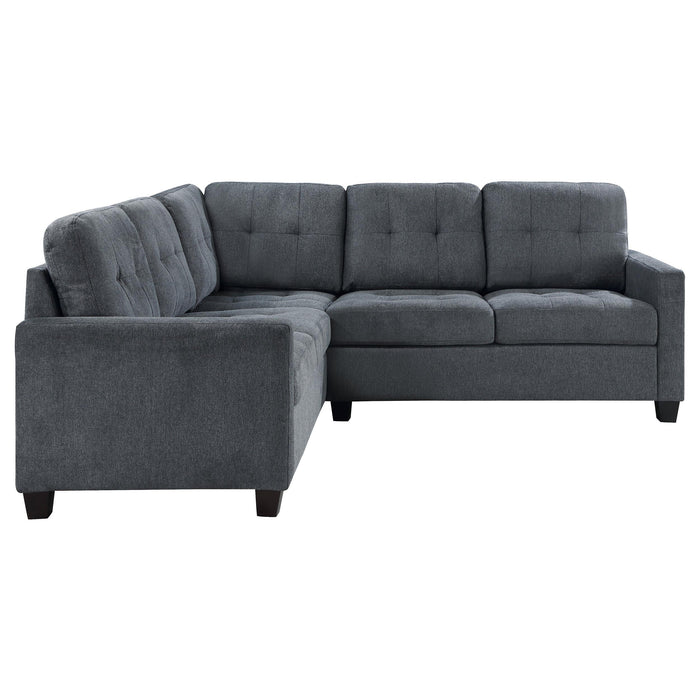 Georgina 3-piece Upholstered Sectional Sofa Steel Beige - All Brands Furniture (NJ)