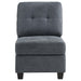 Georgina Upholstered Armless Chair Steel - All Brands Furniture (NJ)