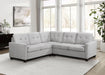 Georgina 3-piece Upholstered Sectional Sofa Steel Beige - All Brands Furniture (NJ)