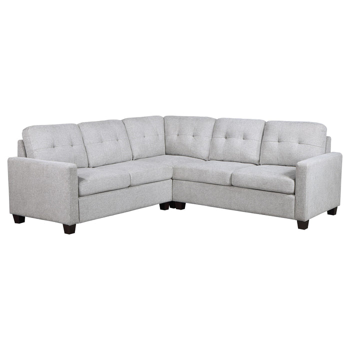 Georgina 3-piece Upholstered Sectional Sofa Steel Beige - All Brands Furniture (NJ)
