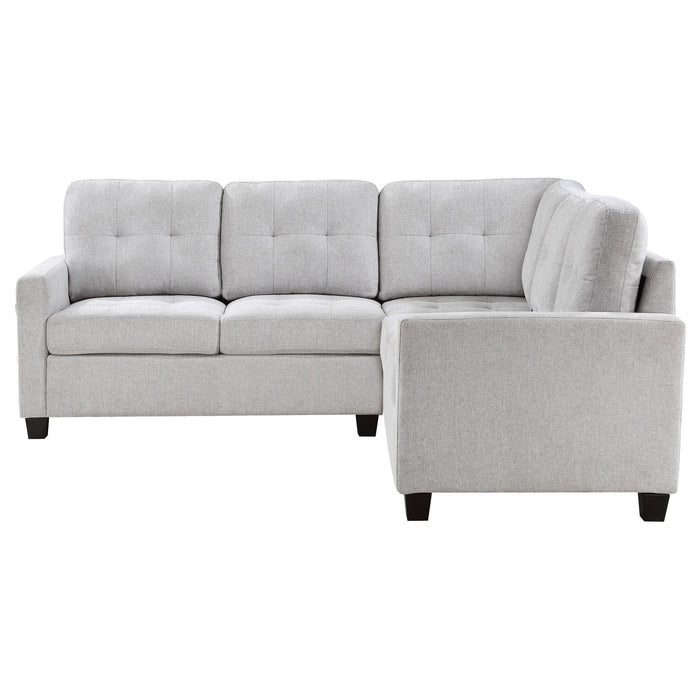Georgina 3-piece Upholstered Sectional Sofa Steel Beige - All Brands Furniture (NJ)