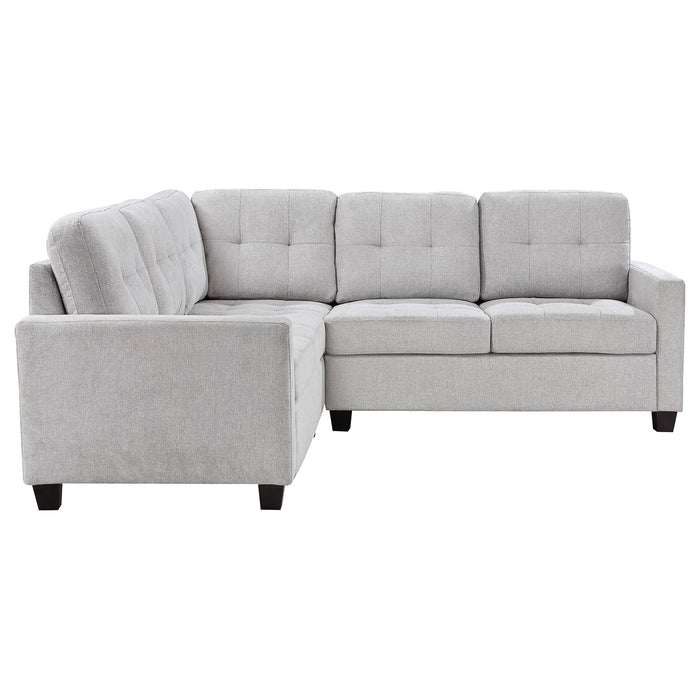 Georgina 3-piece Upholstered Sectional Sofa Steel Beige - All Brands Furniture (NJ)