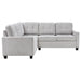 Georgina 3-piece Upholstered Sectional Sofa Steel Beige - All Brands Furniture (NJ)