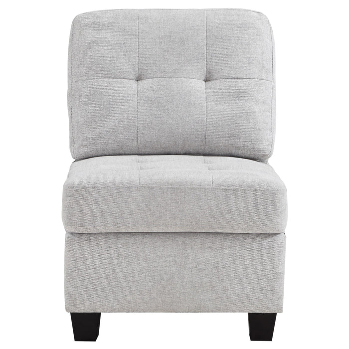 Georgina Upholstered Armless Chair Steel - All Brands Furniture (NJ)