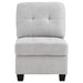 Georgina Upholstered Armless Chair Steel - All Brands Furniture (NJ)