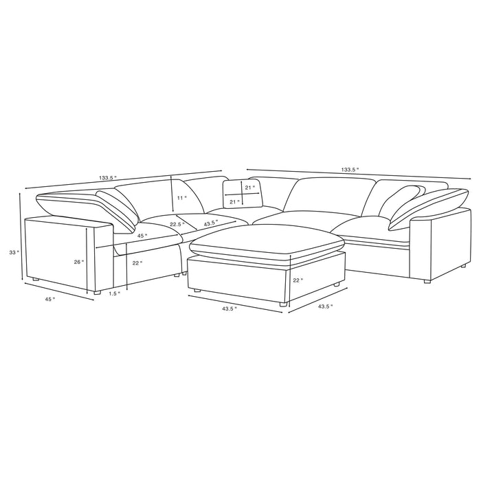 Raleigh Boucle Upholstered Modular Sectional - All Brands Furniture (NJ)