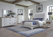 Parker House Americana Modern Bedroom Queen Platform Bed 2 Nightstands Dresser with Mirror and Chest