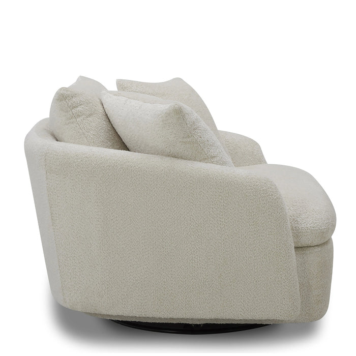 Parker Living Boomer Large Swivel Chair with 2 Toss Pillows Two Pack